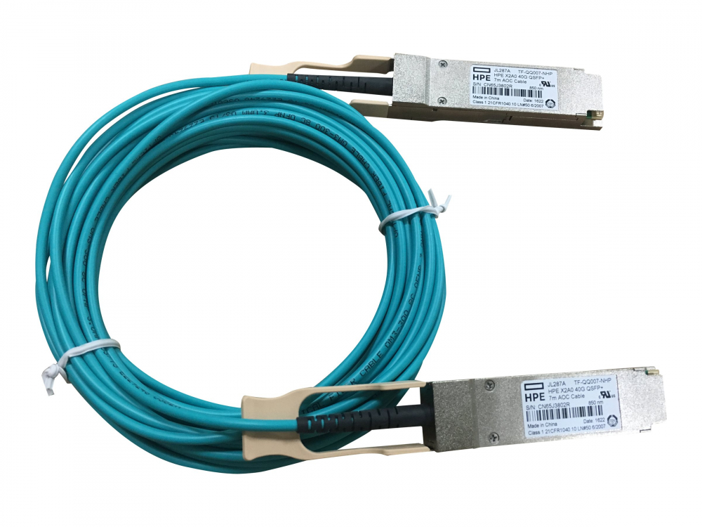 HPE [JL287A] X2A0 40G QSFP+ 7m AOC Cable 